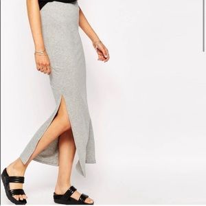 Wilfred free Aritzia midi skirt in heather gray size small